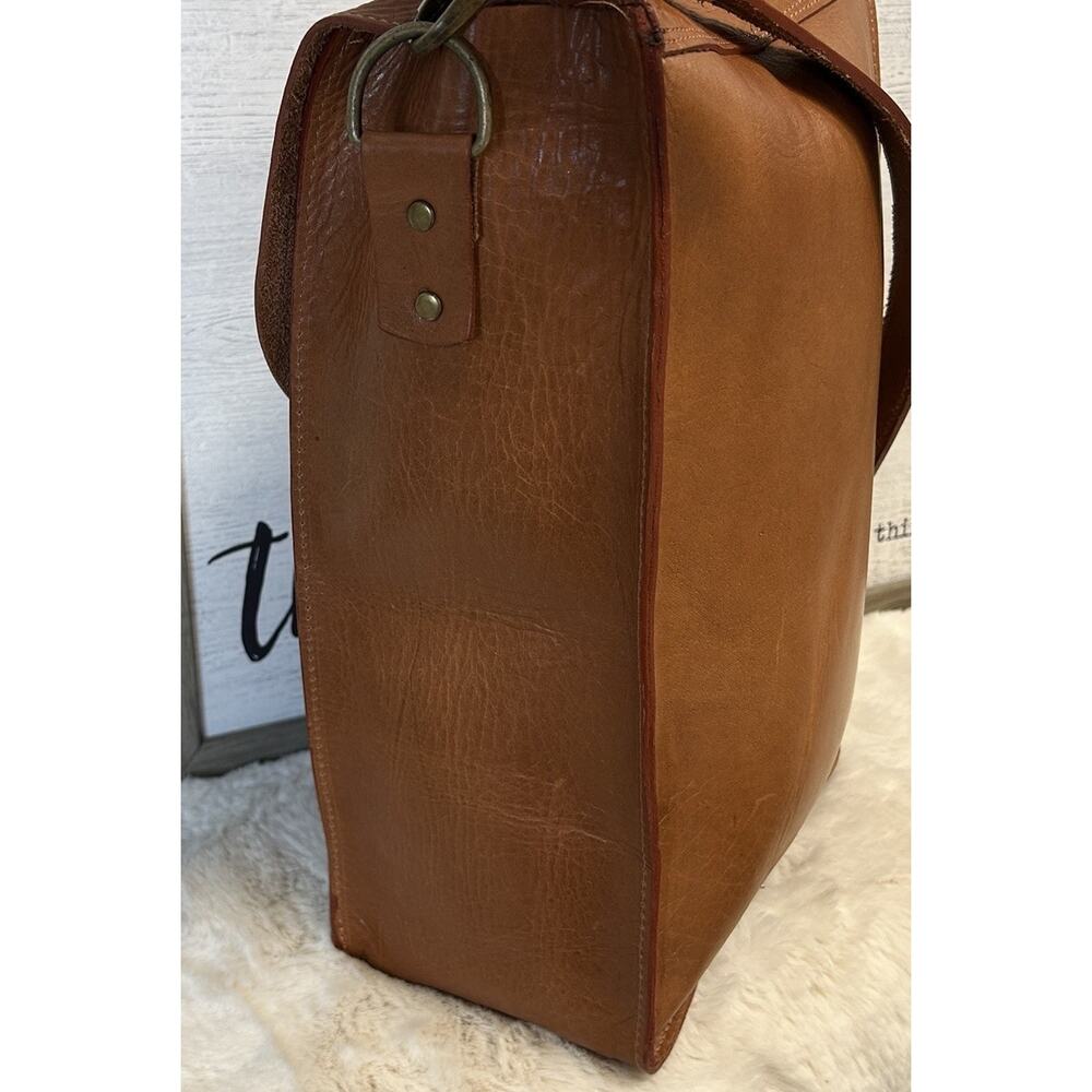 Balibetov Genuine Argentine Brown Leather Handcrafted Strap Crossbody Matera Bag - Picture 4 of 15